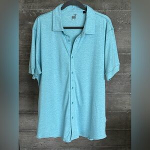 Raffi Men's Aqua Button Down Shirt